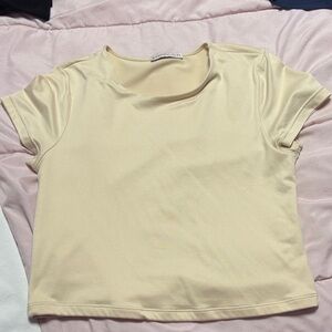 Sincerely Jules Cream Short Sleeve Tee